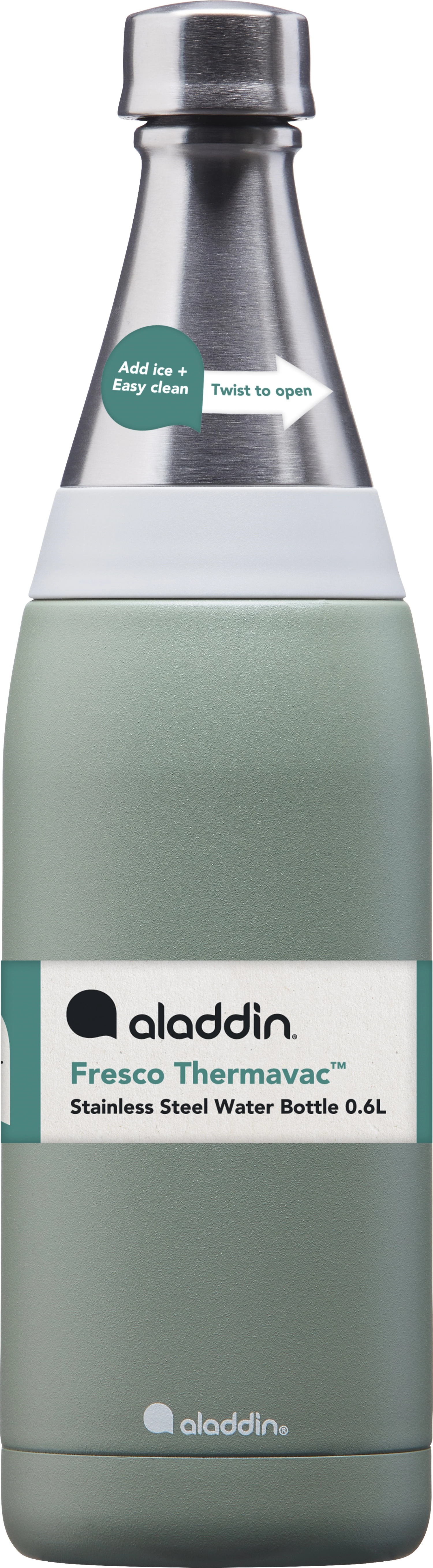 Fresco Thermavac™ Water Bottle 0.6L Sage Green