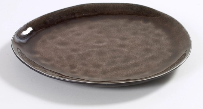 Pascale Naessens Pure Teller oval L 28x24x2.5 cm Brown