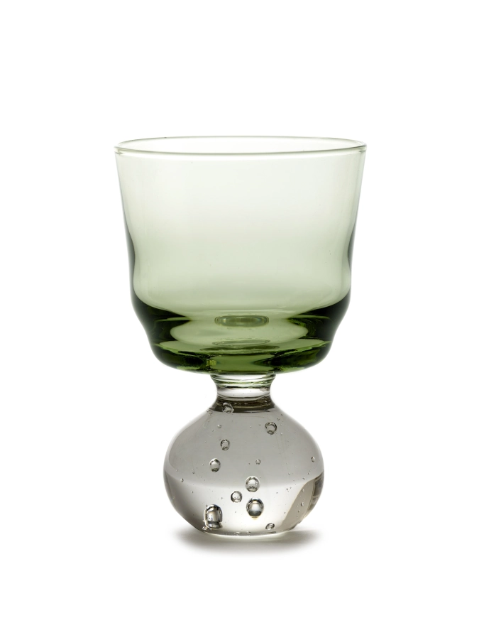Bela Silva Eternal Snow Glas auf Fuss D6.3 H9.5 cm Green
