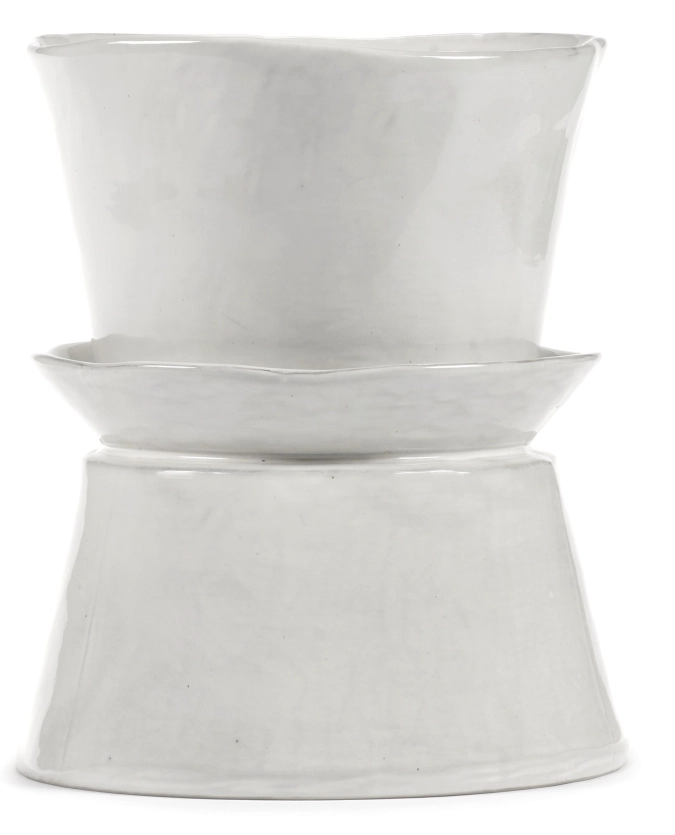 La Mère Vase/Servierschale D19 H22 cm Off White