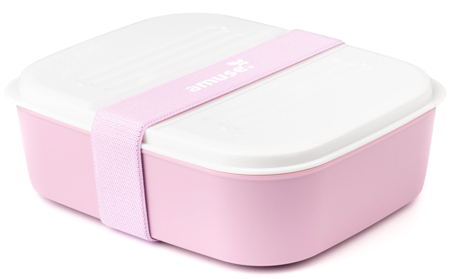 Amuse Basic Lunchbox 3 In 1 180X150X85mm Pink