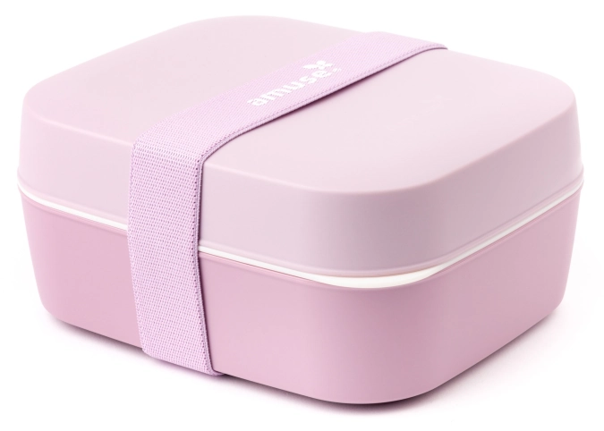Amuse Basic Lunchbox 3 In 1 180X150X85mm Pink