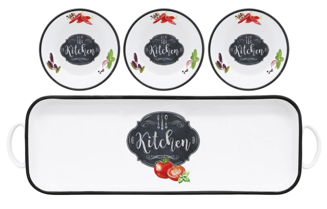 Kitchen Basics Appetizer Set mit 3 Schalen , 30x10cm