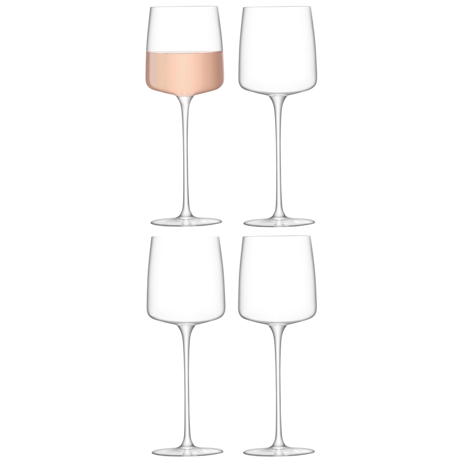 4er Set Metropolitan Wein Glas 350ml klar