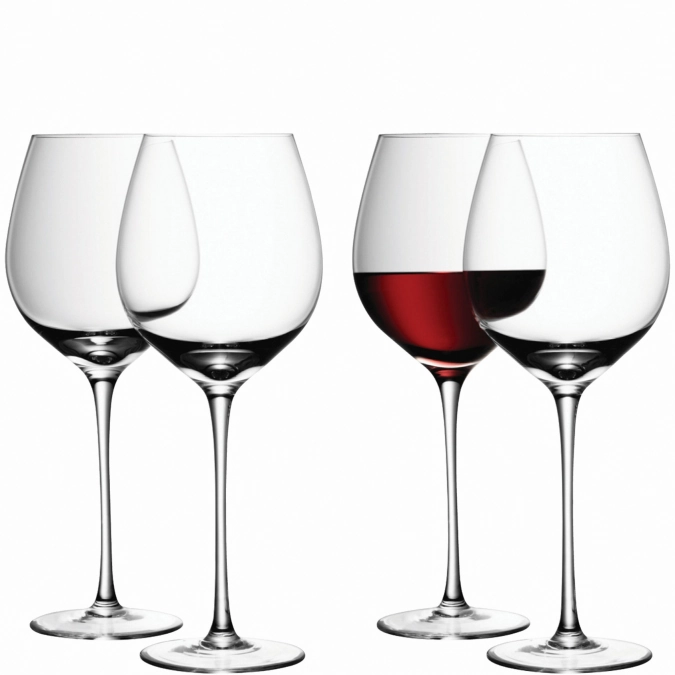 4er Set Wine Rotweinglas 700ml transparent