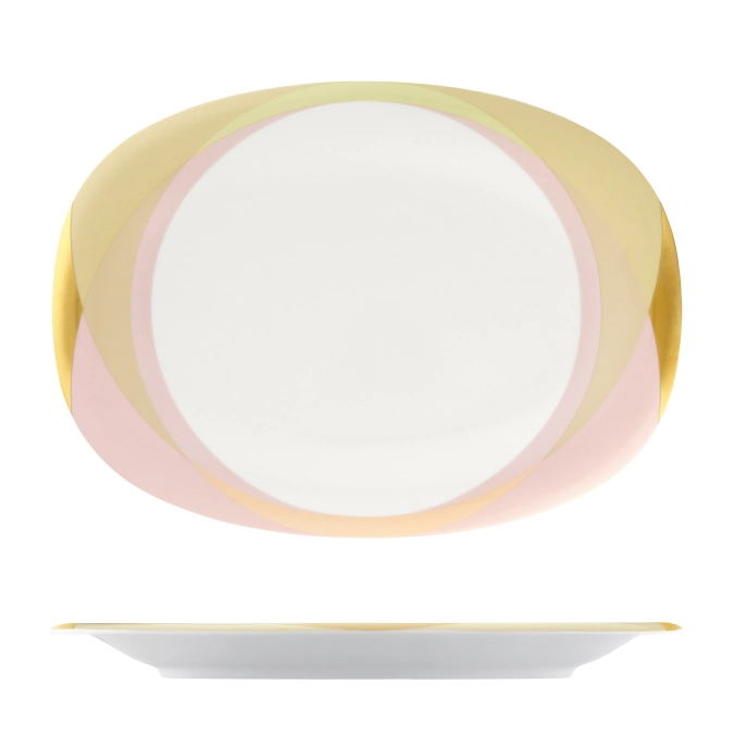 Fluen Platte oval L32cm Shifting colors