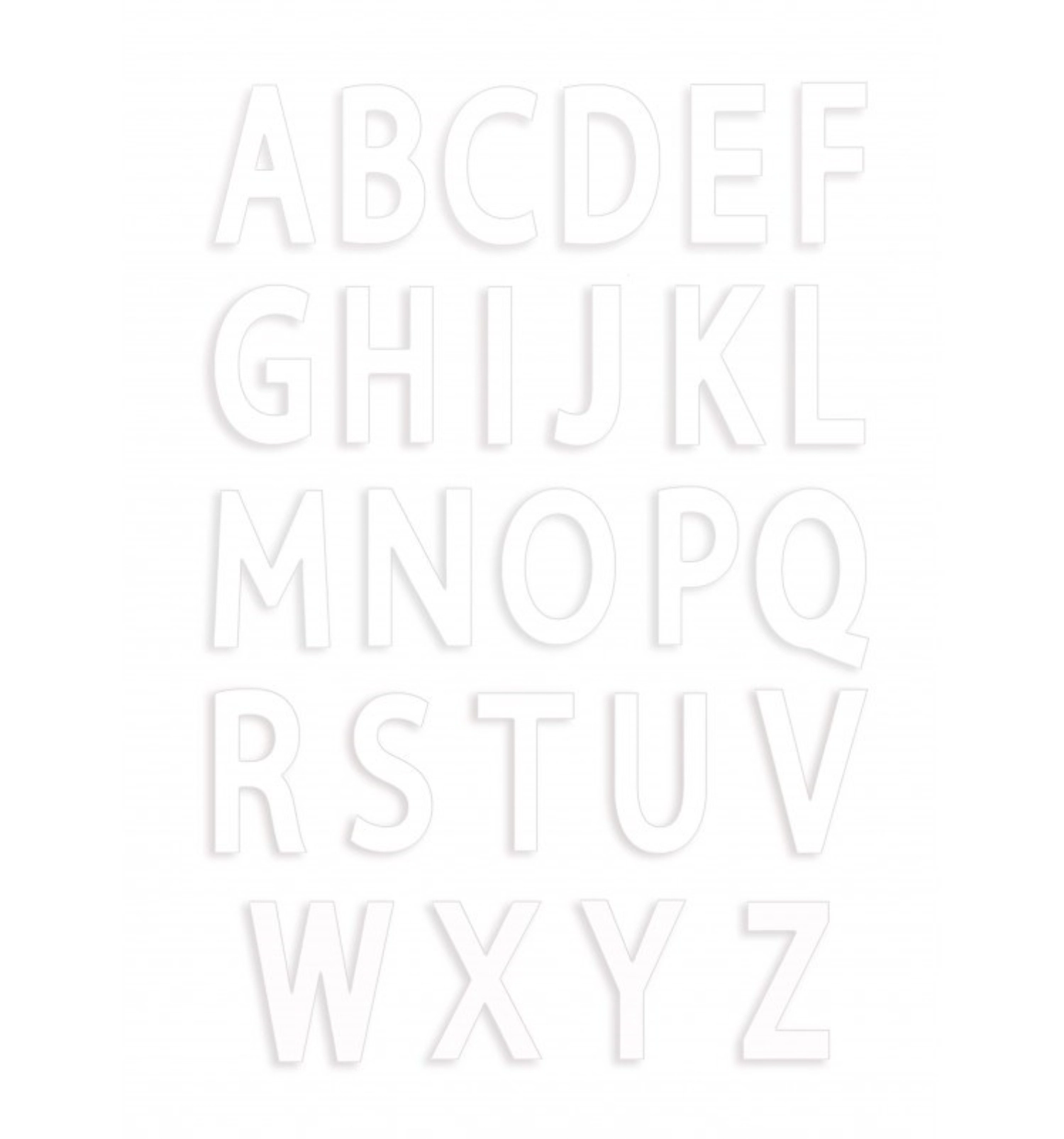 Schablonen Set für 26 Buchstaben