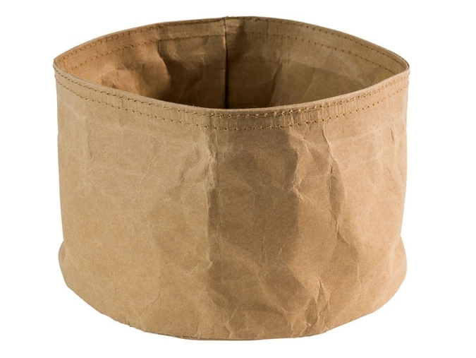 Brottasche Paperbag D17cm H11cm, beige