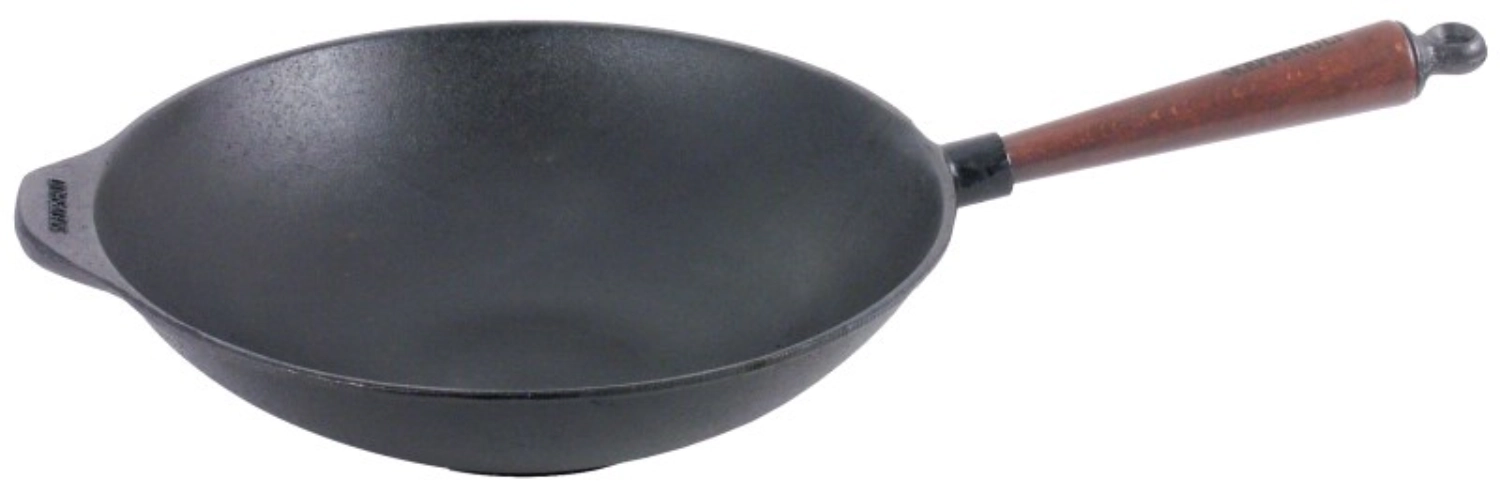 Wok en fonte d'acier 30 cm