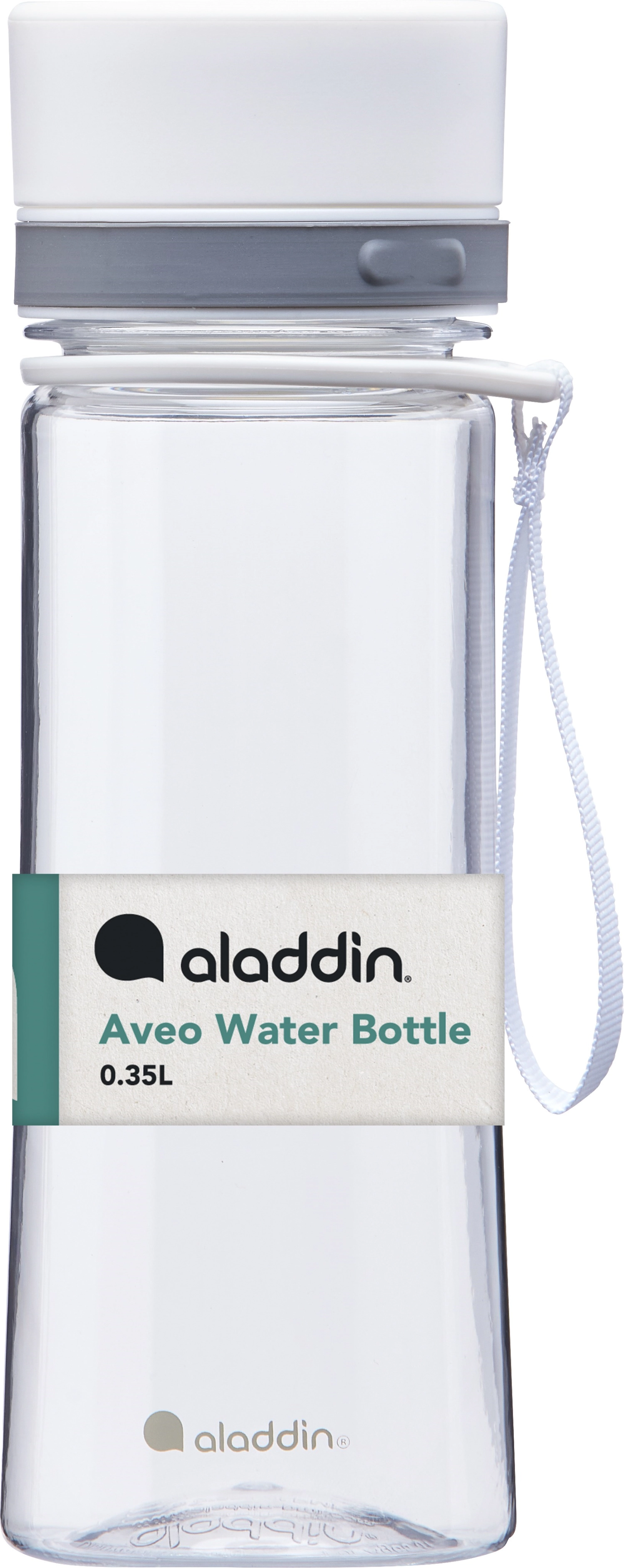 Aladdin aveo water bottle 0.35l clear & white