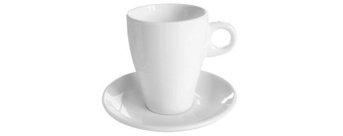 Stella cappuccino tasse supérieure et soucoupe 0.27lt blanc