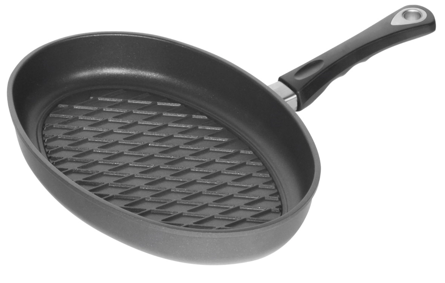 Grillpfanne oval 35x24cm mit Rautenmuster