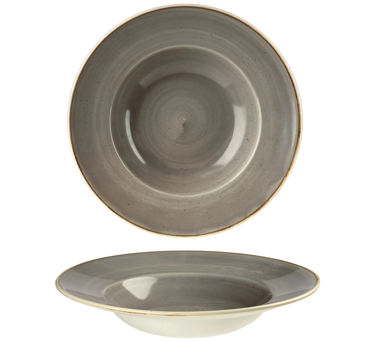 Stonecast peppercorn grey assiette creuse drapeau 24cm