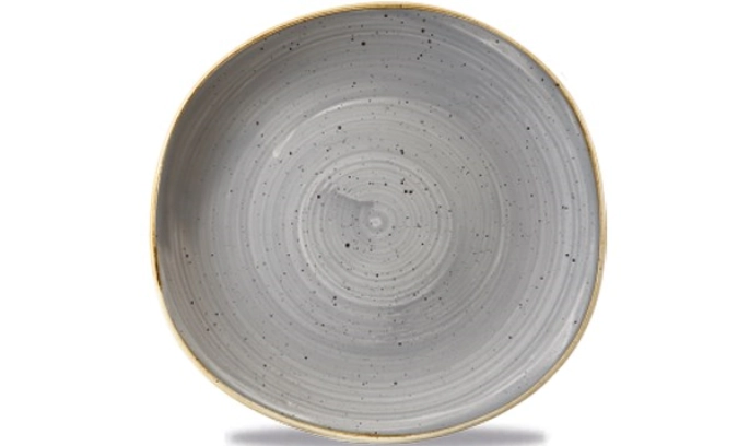 Stonecast peppercorn grey organic assiette plate 26.4cm