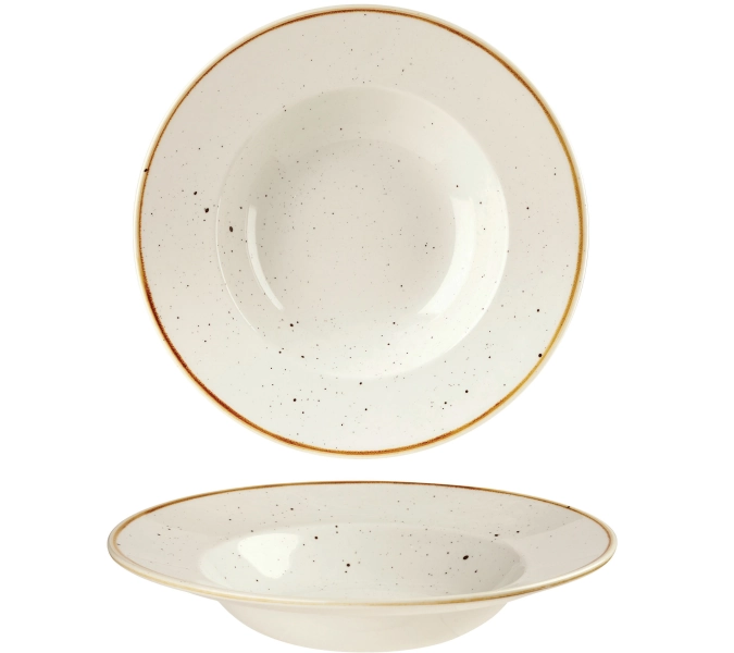 Stonecast barley white assiette creuse drapeau 24cm