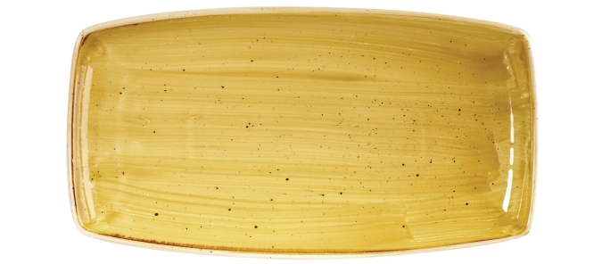 Assiette oblong mustard 29.5x15cm