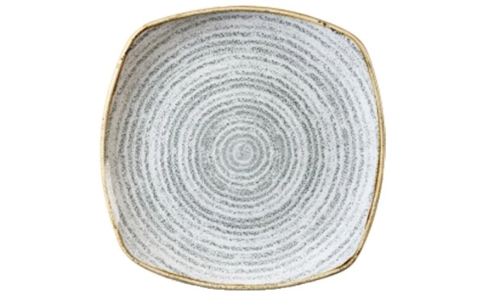 S.p. homespun stone grey assiette plate carrée 21.5cm