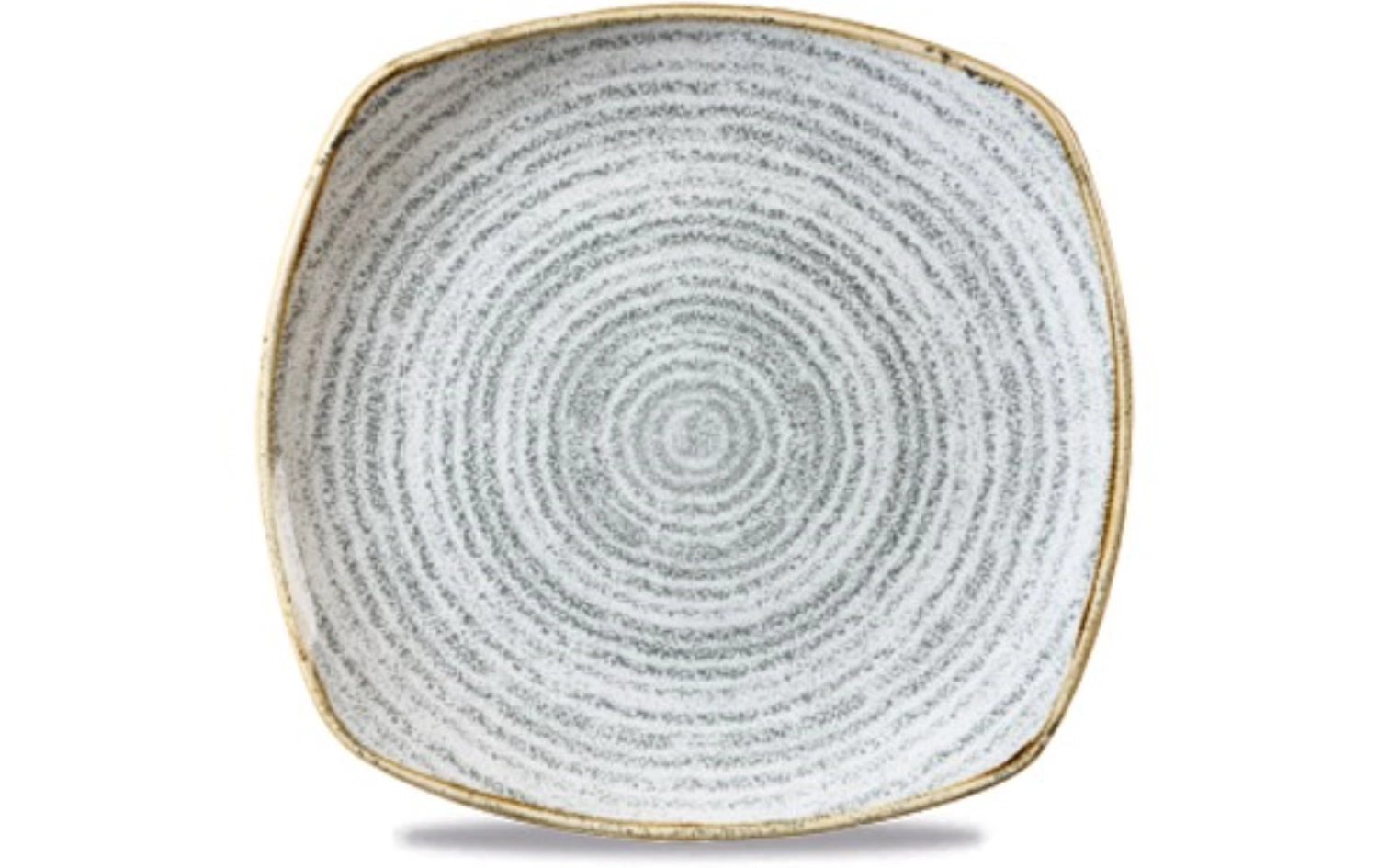 S.p. homespun stone grey assiette plate carrée 25.5cm