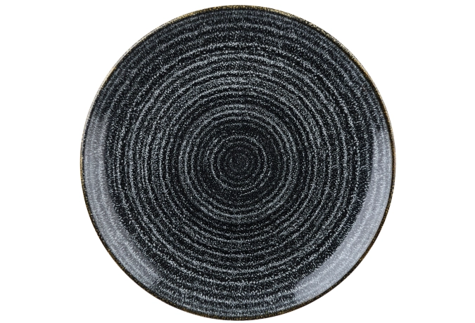 Assiette coupe plate charcoal black 16.5cm