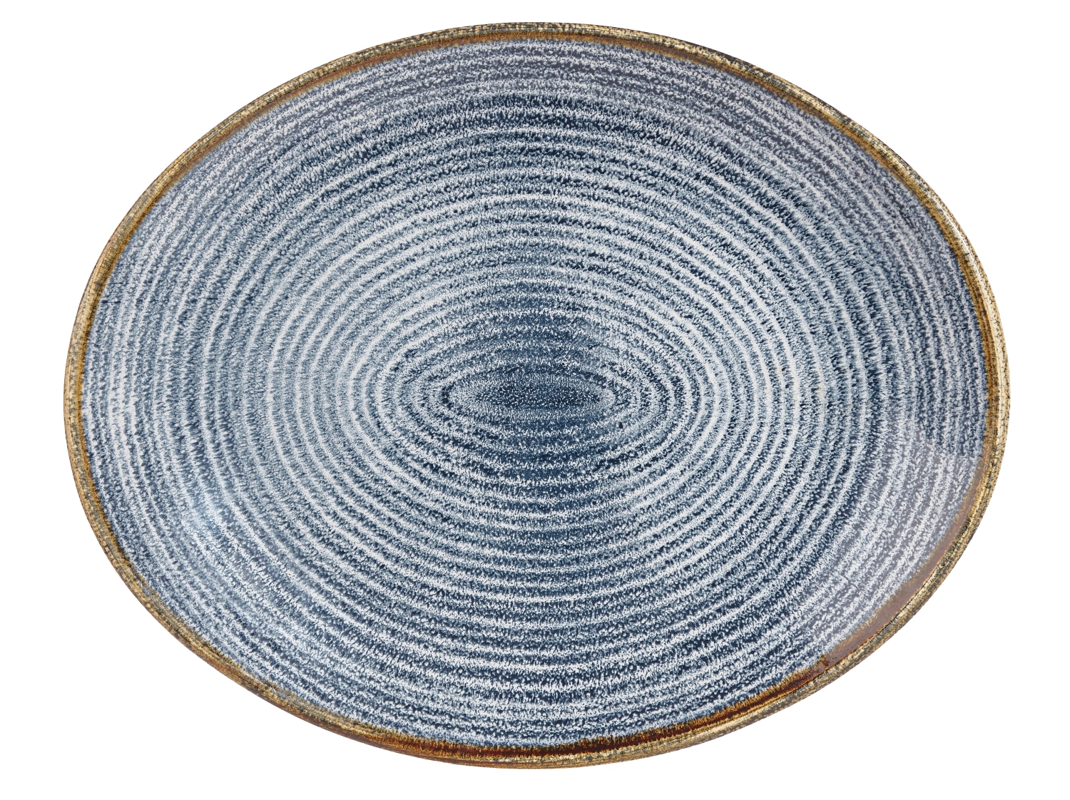 Assiette ovale slate blue 31.7cm