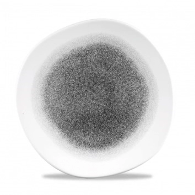 Assiette plate organic quartz black 26.4cm