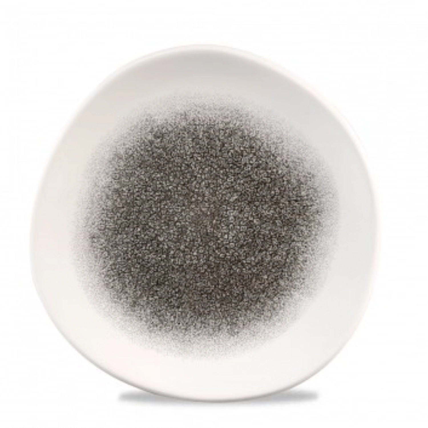 Assiette plate organic quartz black 21cm