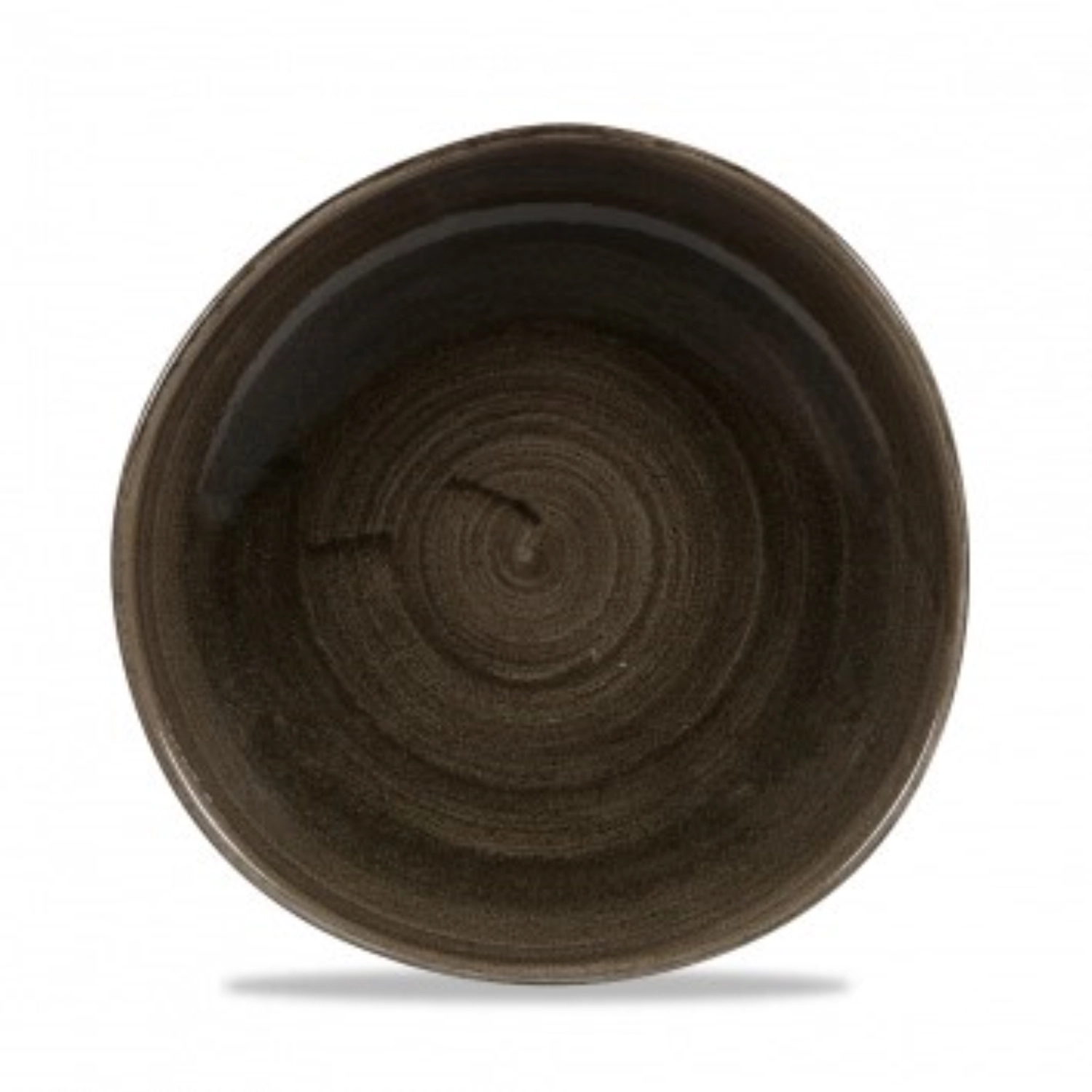 Assiette plate organic iron black 26.4cm