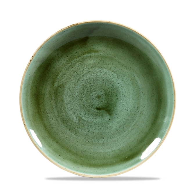 Stonecast samphire green coupe assiette 21.7cm