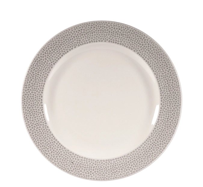 Assiette a pied shale grey 27.6cm