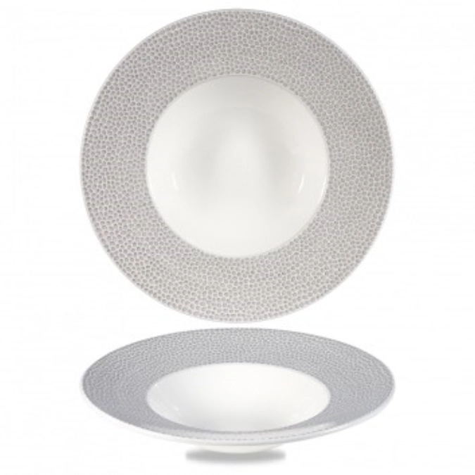 Assiette creuse shale grey 28cm