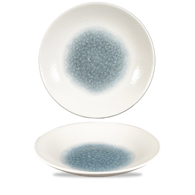 Assiette forme coupe raku topaz blue isla 28.1cm h3.7cm