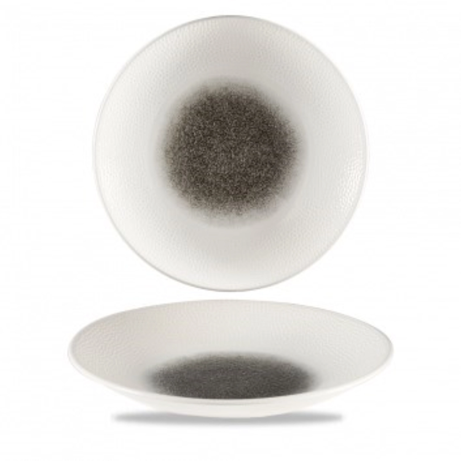 Isla raku quartz black coupe assiette creuse 28.1cm