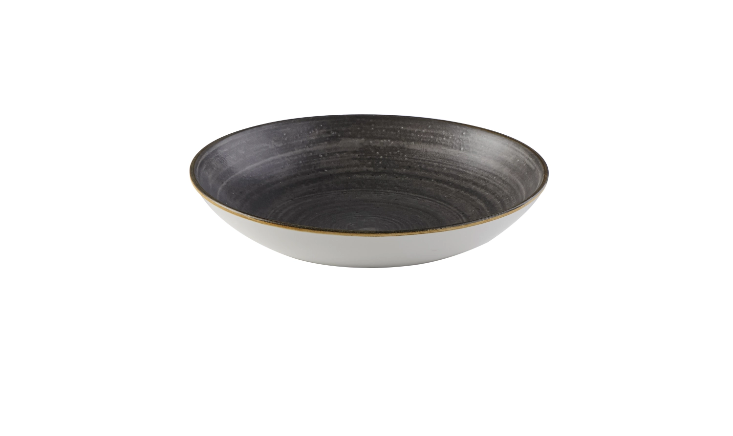 Stonecast raw black coupe assiette creuse 24.8cm