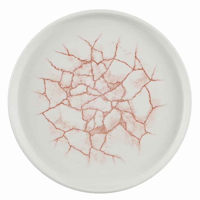 S.P. Kintsugi Coral Walled Assiette H