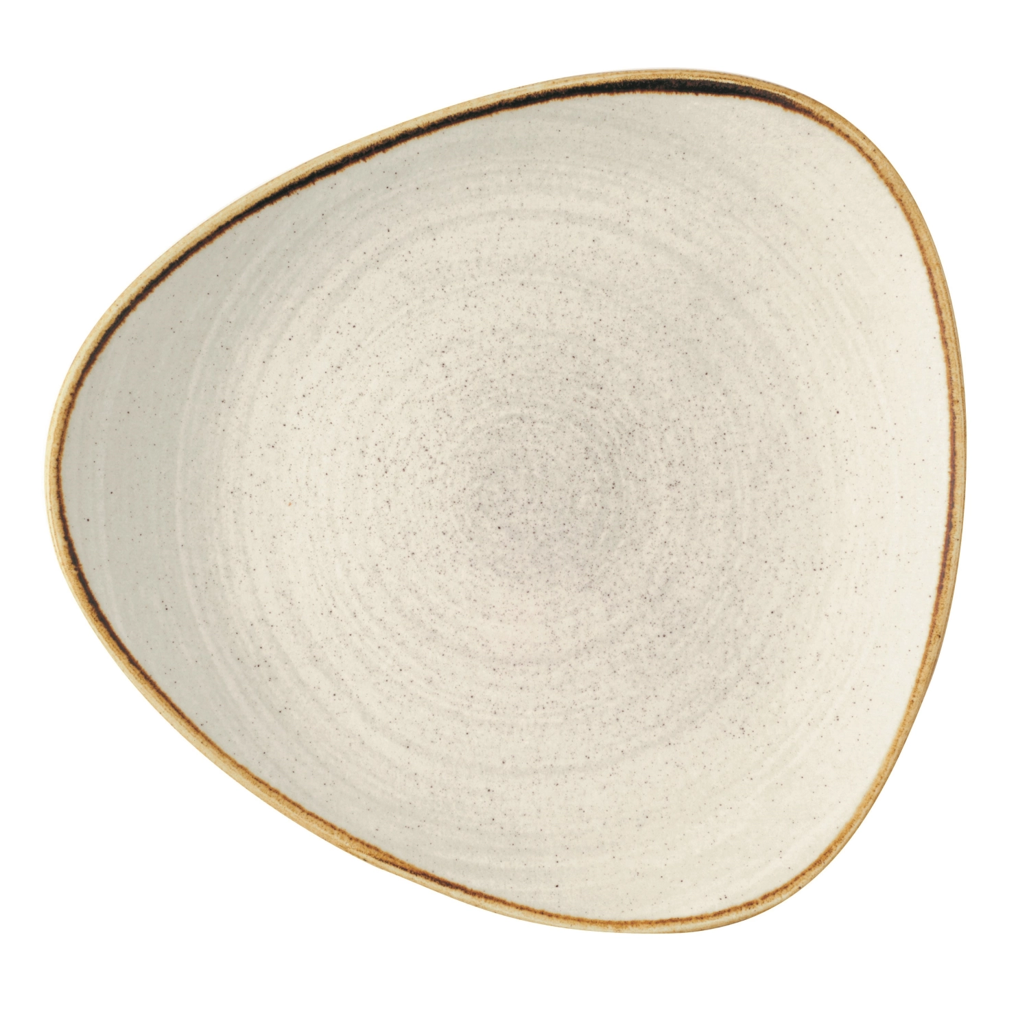 Stonecast Raw Grey Assiette triangulaire plate