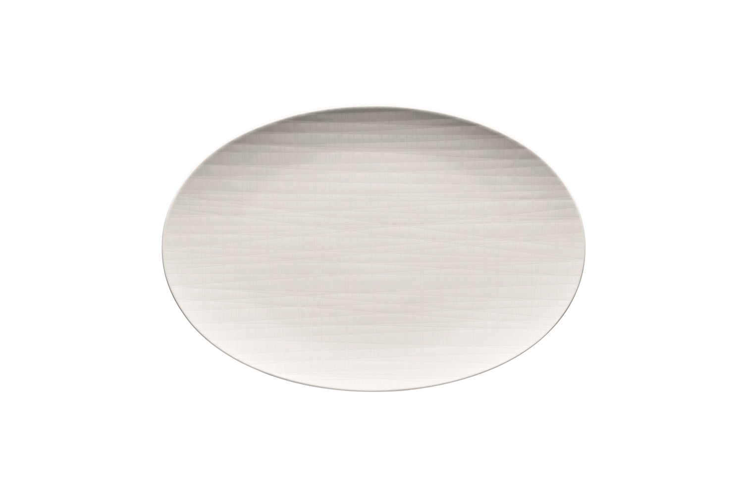 Mesh weiss Platte flach oval 30x21cm