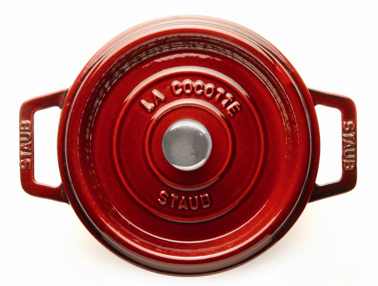 Cocotte 22 cm, ronde, grenadine-rouge, fonte 2.6l