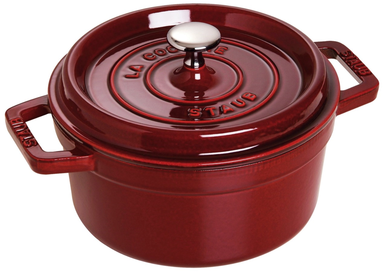 Cocotte 26 cm, ronde, grenadine-rouge, fonte 5.25l