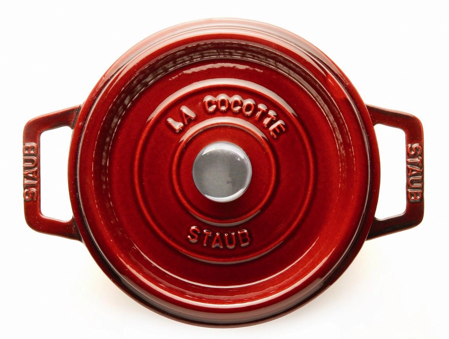 Mini cocotte 10 cm, ronde, grenadine-rouge, fonte 0.25l