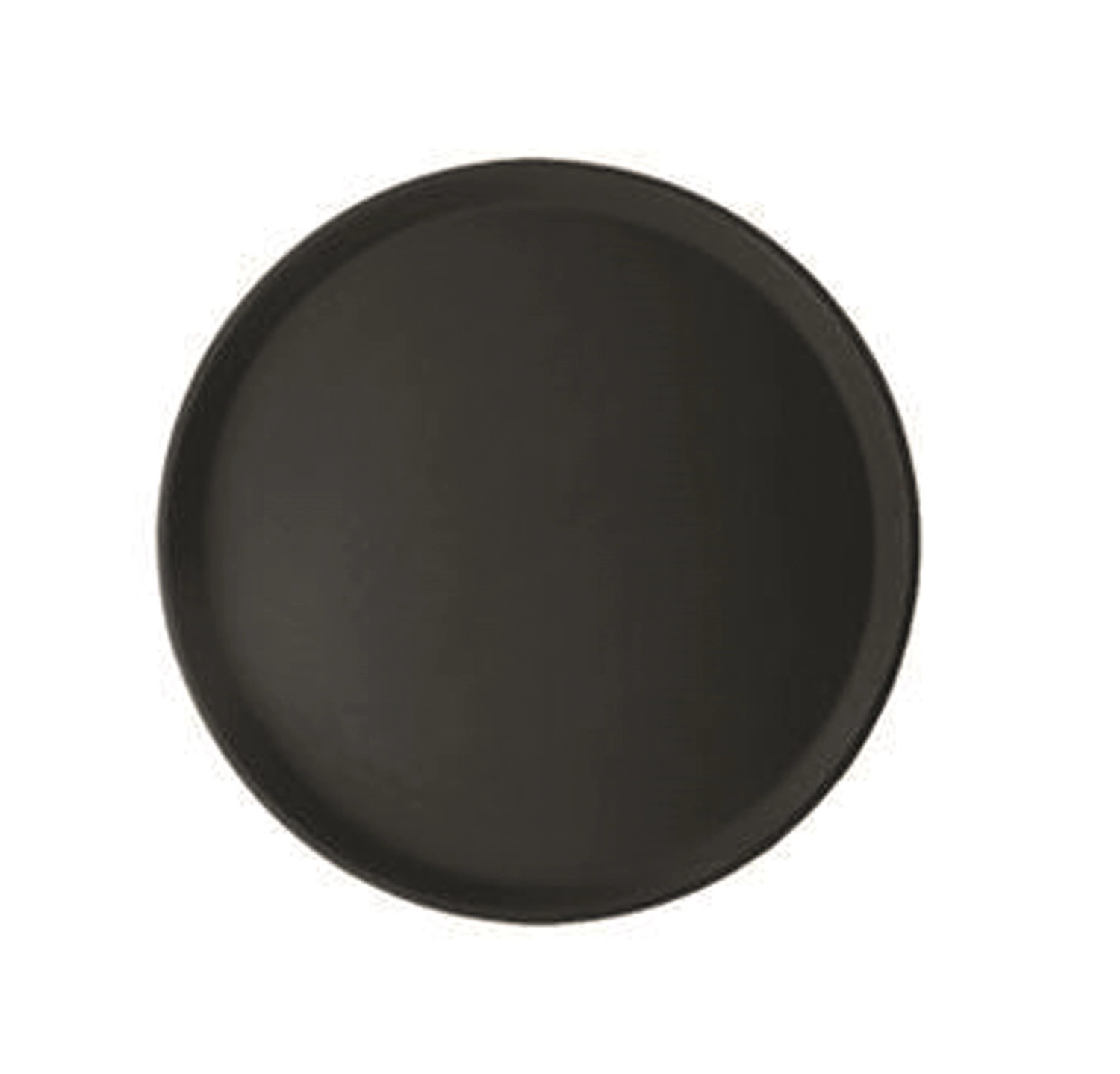 Plateau de service rond antidérapant noir d45cm