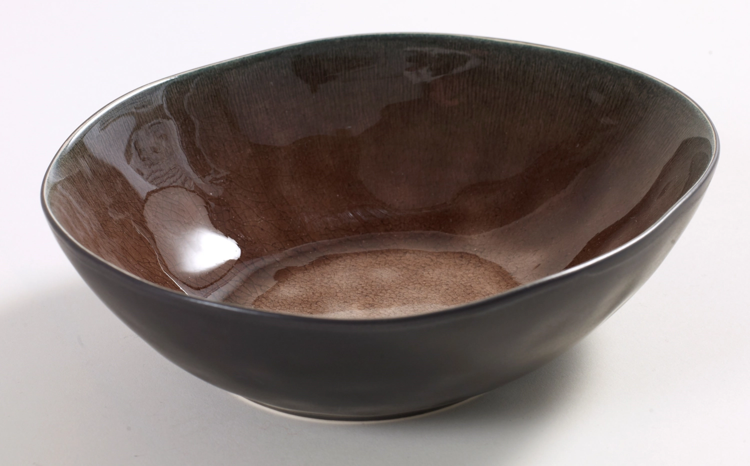 Pascale Naes. Pure Schüssel oval L 20x17x5.5cm 38.4cl Brown