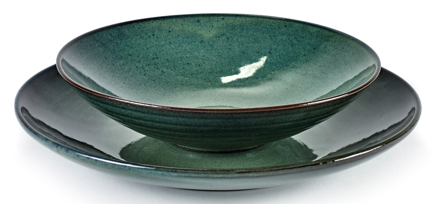 Pascale Naessens AQUA Assiette creuse à soupe, bleu, 23x6cm