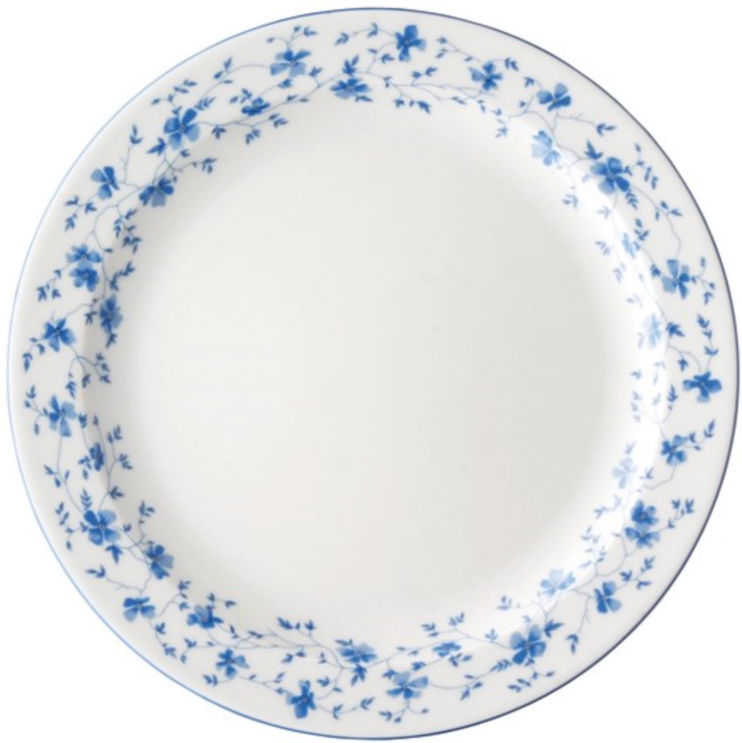 Form 1382 Assiette plate fleur bleue