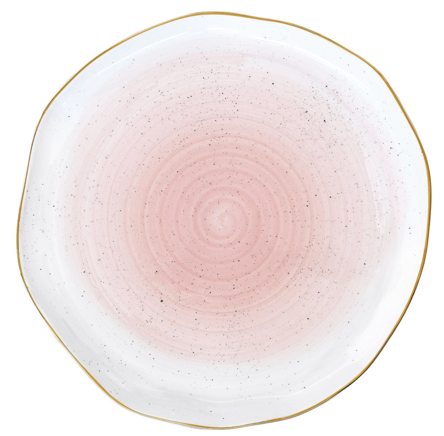 Artesanal Assiette plate, rose, D26cm