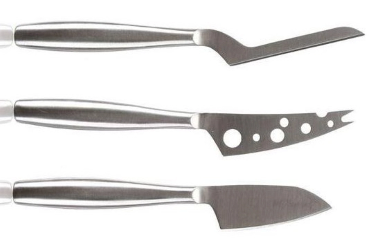 Käsemesser-Set Copenhagen silber Edelstahl 277x143x20mm