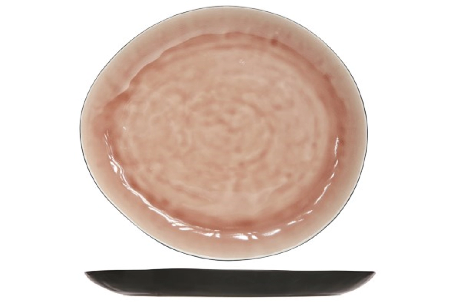 Laguna old rose assiette ovale 32.5x28.5