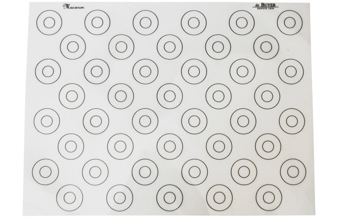Silikonbackmatte 40x30cm mit 44 Markierungen für Makronen