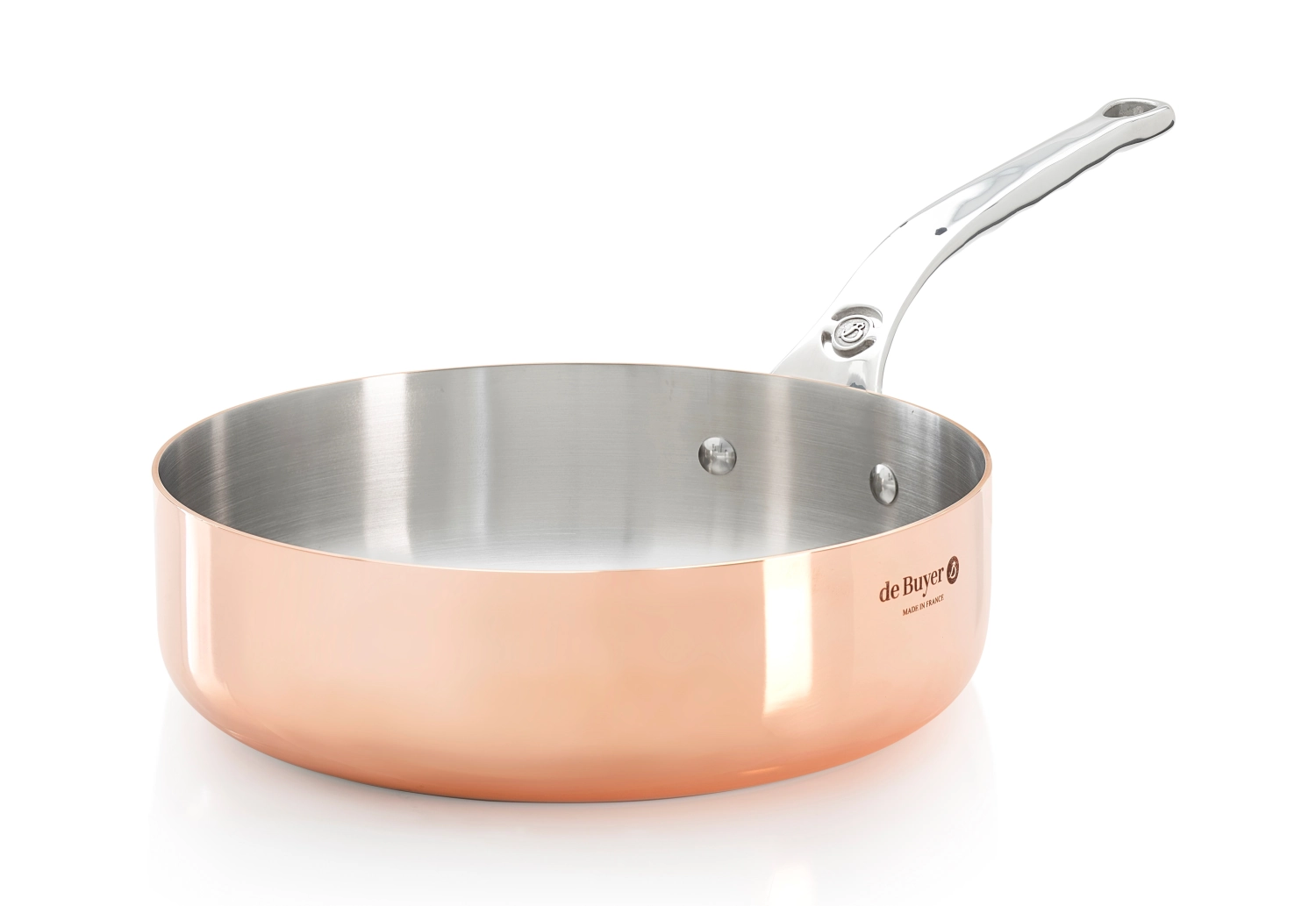 Prima matera sauteuse droite cuivreinox. ø16cm, induction