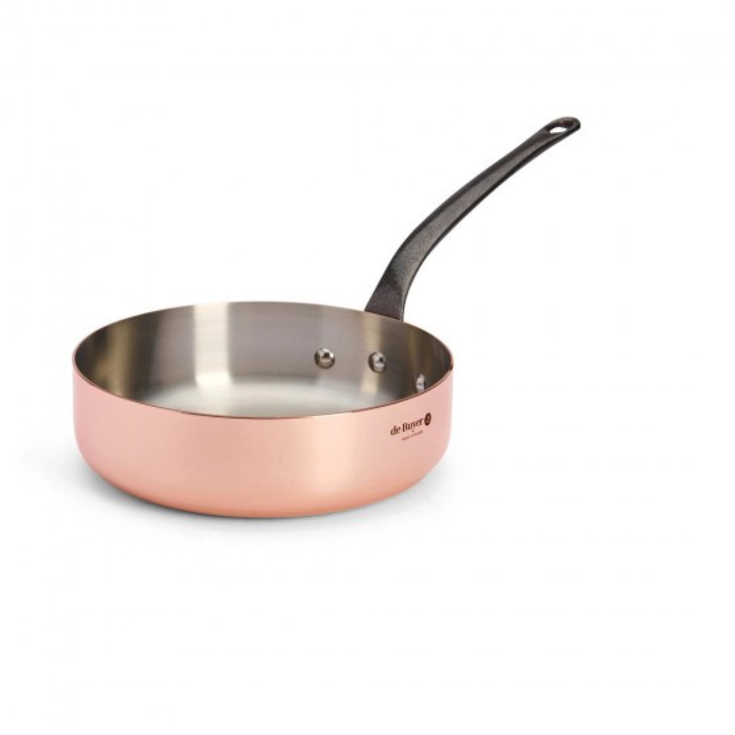 Sauteuse droite cuivre prima matera qf acier ø24cm