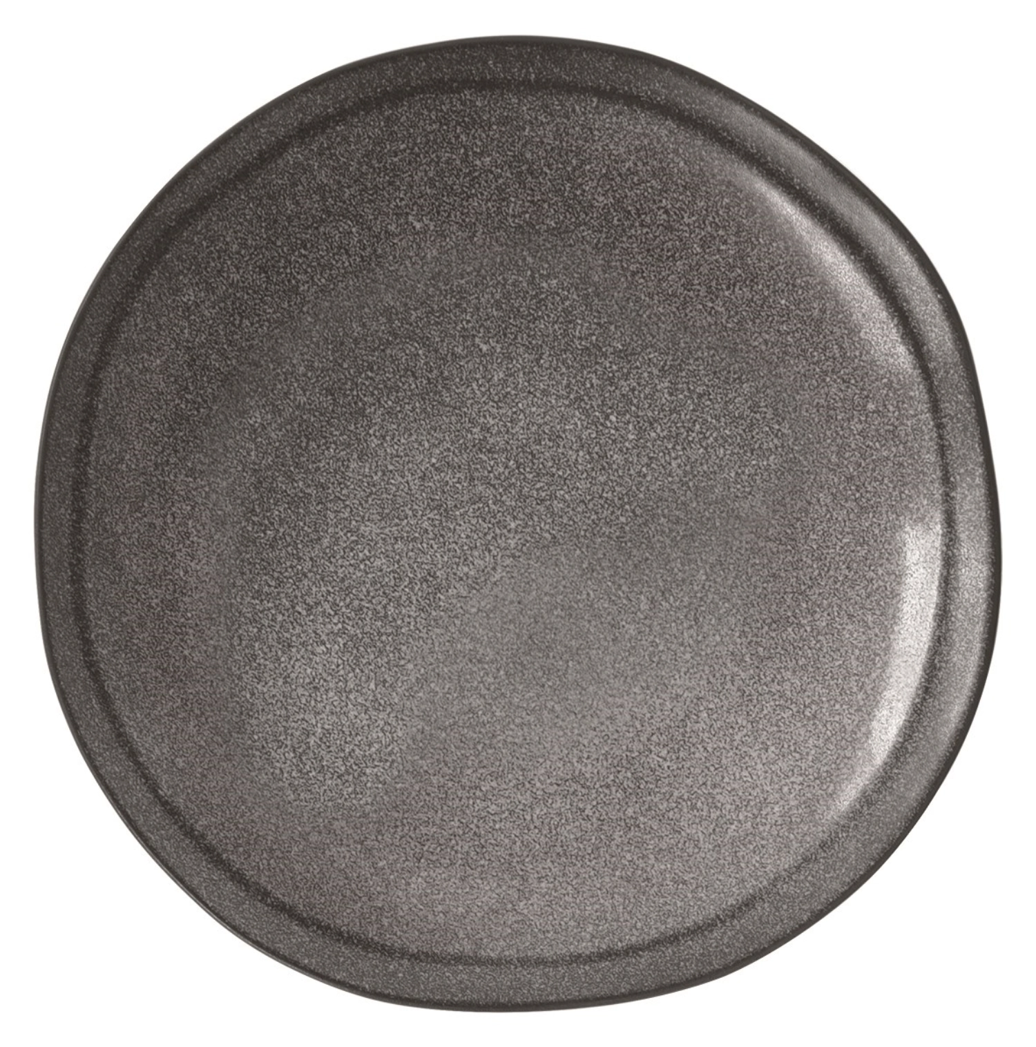 Essential Assiette plate, faïence, gris, D21cm